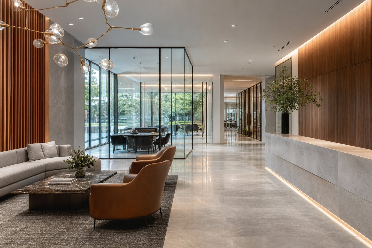 Representative premium office lobby project